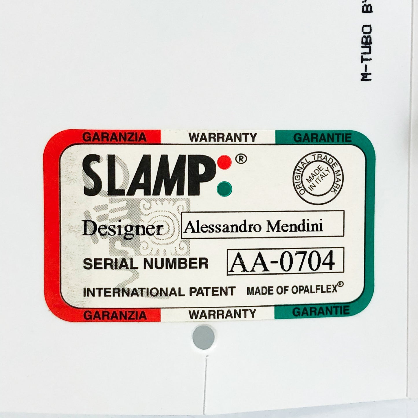 Fahne lamp, by Alessandro Mendini for SLAMP